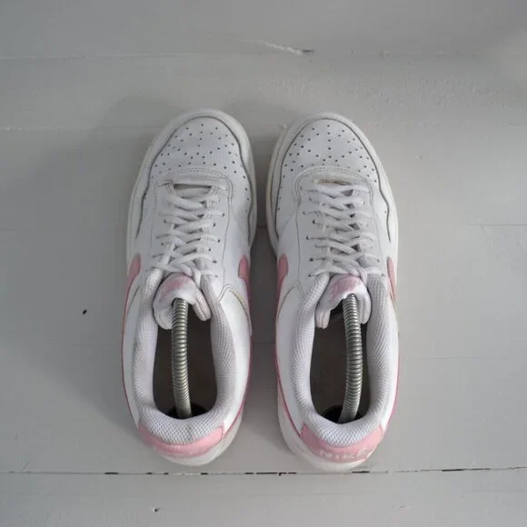 Nike Pink White Sneakers Women's 9 Court Vision Low Top Shoes CD5434-110 - Picture 4 of 10